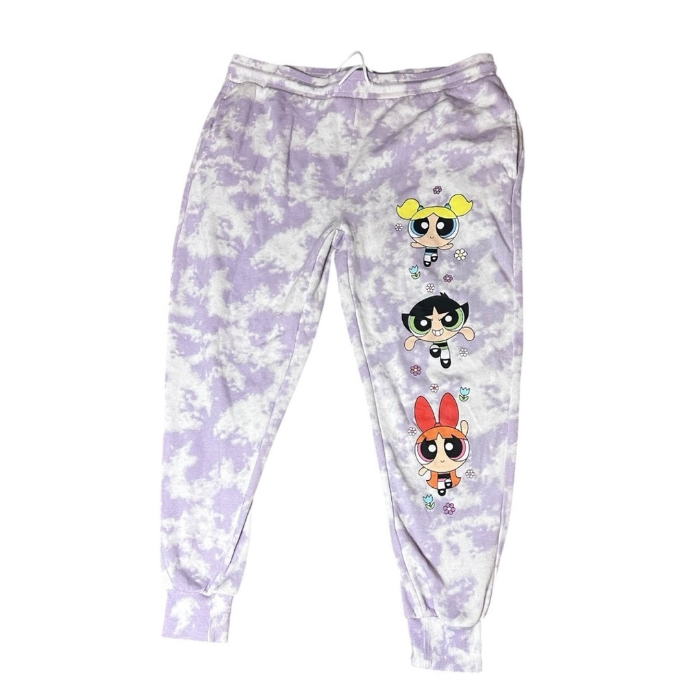 Powerpuff Girls Purple Tie-Dye Joggers Size XXL